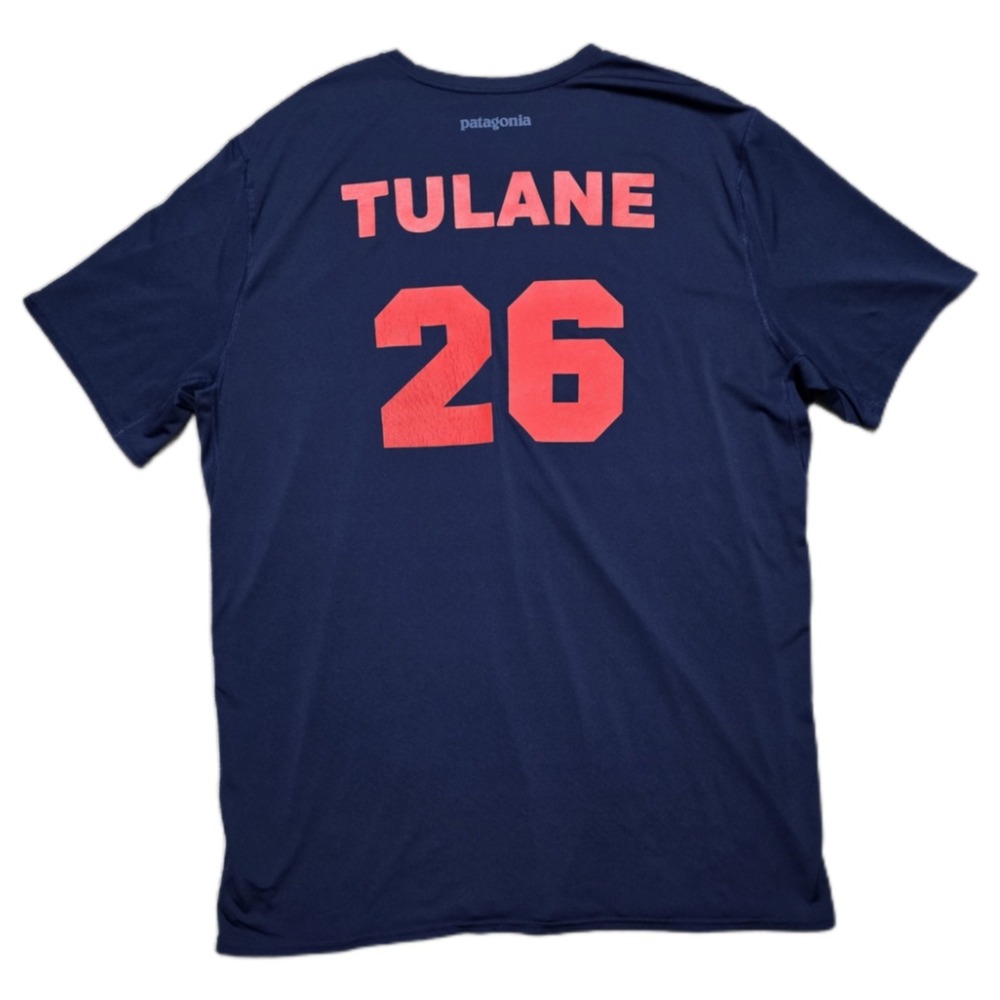 Rare Tulane Green Wave Patagonia Mardi Gras Kings Team Legend T-Shirt Mens 2XL‎